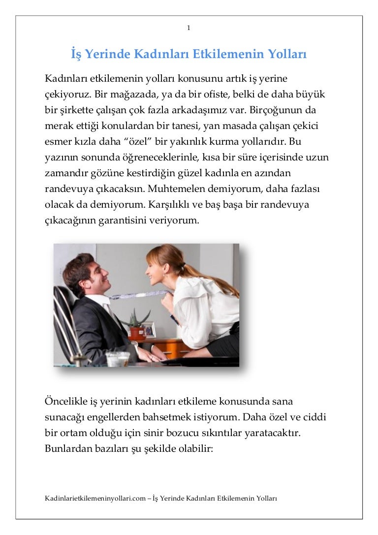 Kadınları Etkilemenin Yolları Kadınları Etkilemenin Yolları